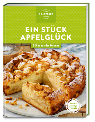 Buchcover mit dem Foto eines Apfelkuchens