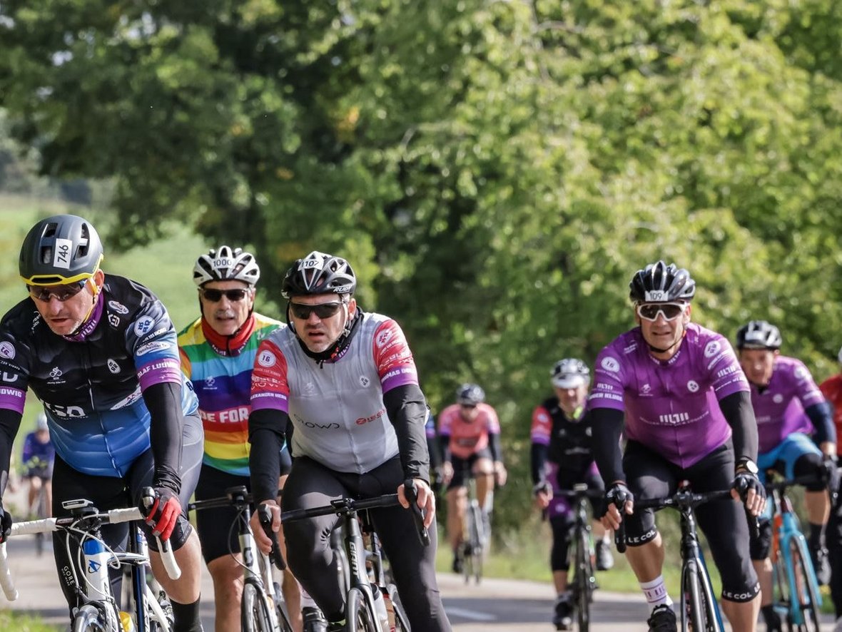 Radfahrer auf der Strecke