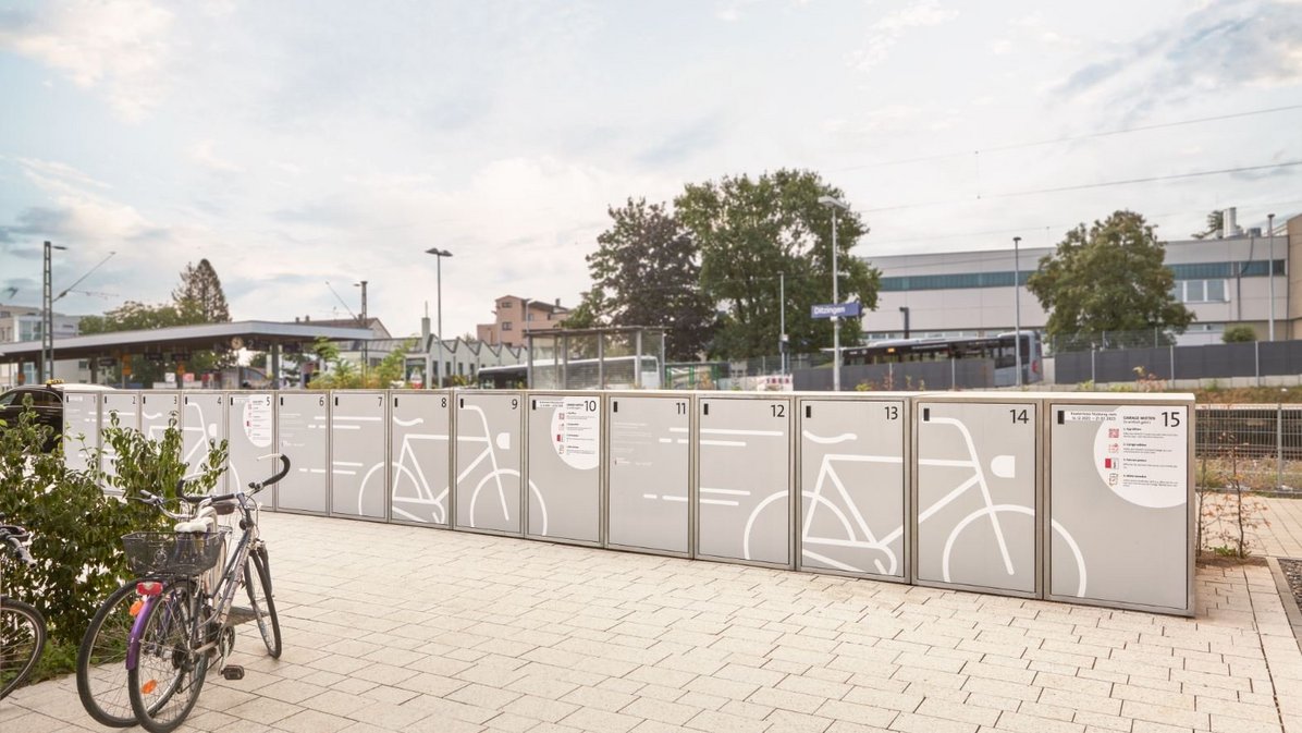 Fahrradboxen der Firma Paul Wolff