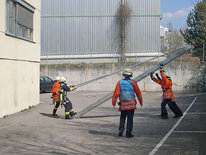 Einsatz der Schiebleiter