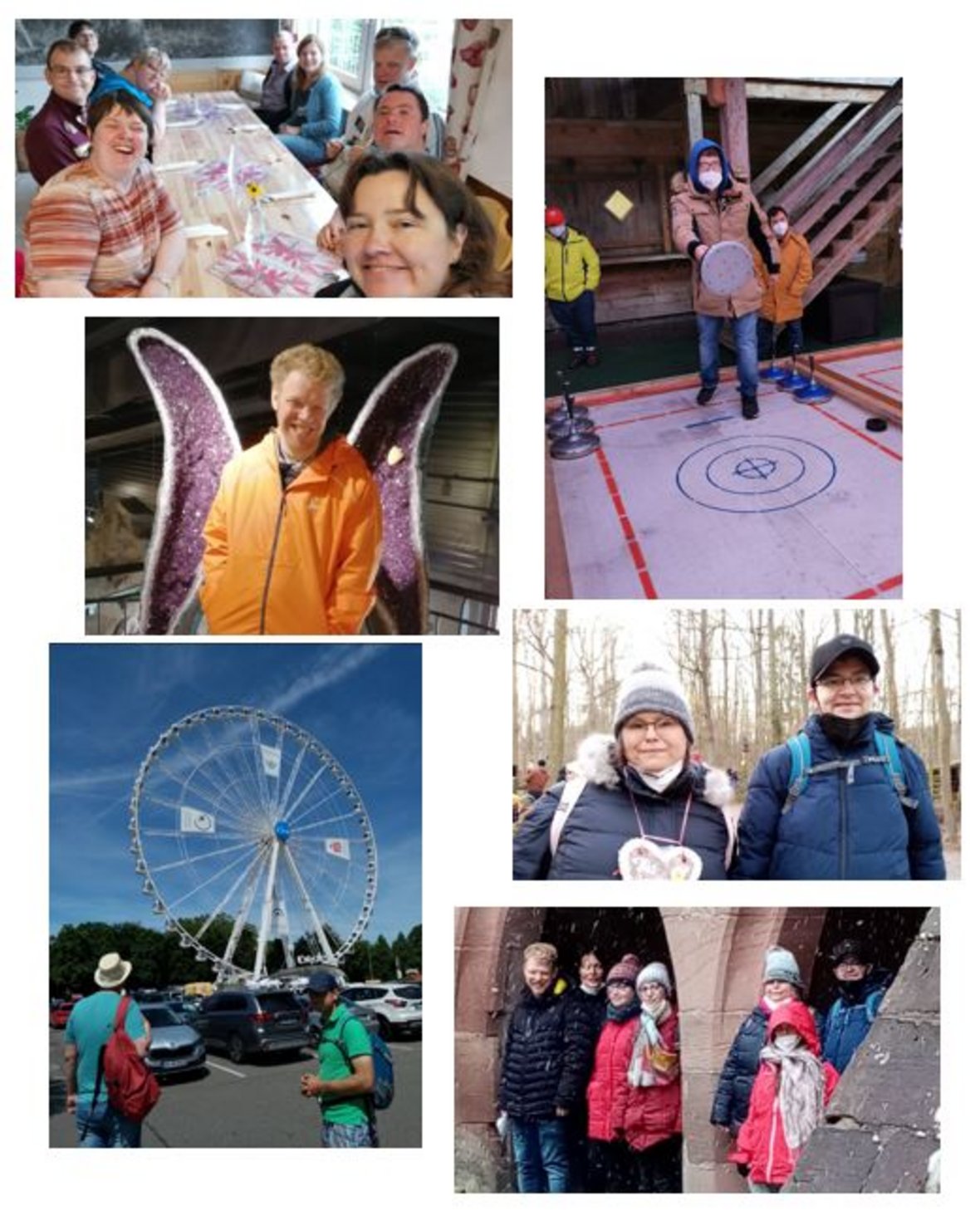 Bilder-Collage von Aktivitäten