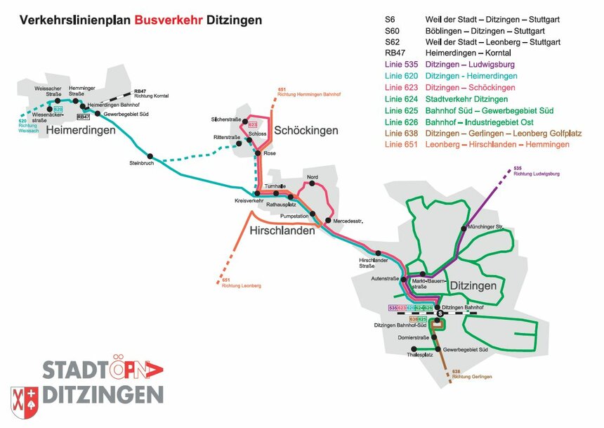 Verkehrslinienplan Busverkehr