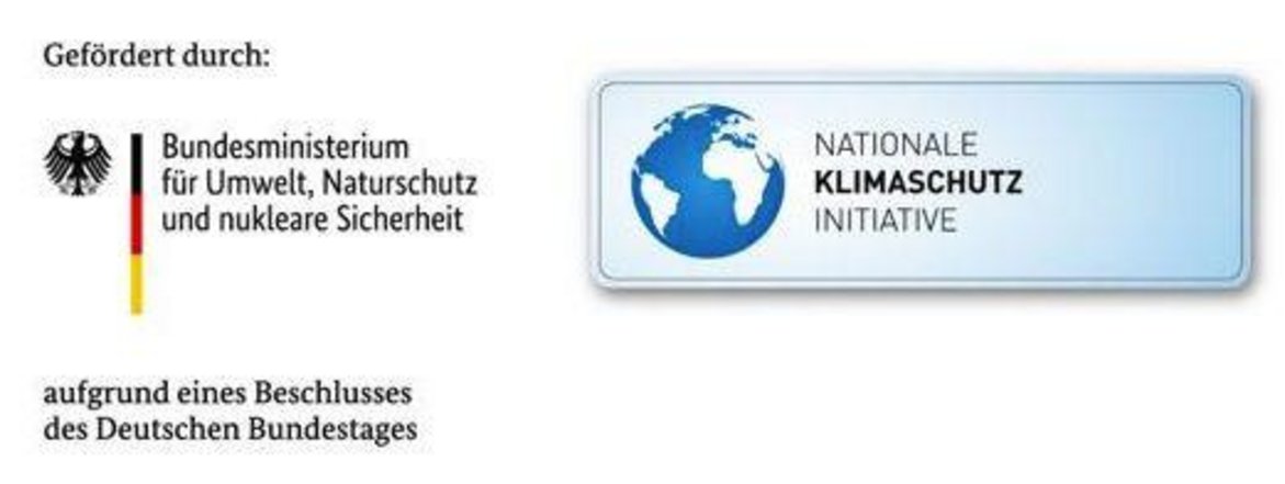 Logo Bundesministerium für Umwelt, Naturschutz und nukleare Sicherheit und Logo Nationale Klimaschutz Intitiative