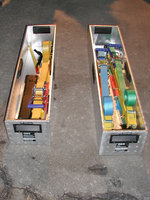 Lagerung des Abstützsystems in Alu-Boxen