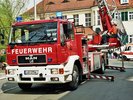 Drehleiter im Übungseinsatz
