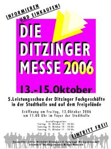 Plakat fr die Ditzinger Messe 2006
