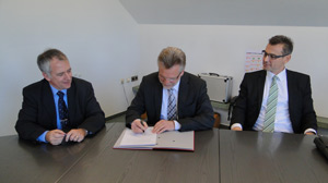 Rainer Kübler, Oberbürgermeister Michael Makurath, Frank Feil