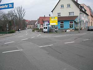 Knoten Weilimdorfer Straße, Gartenstraße und Kirchgartenstraße in Ditzingen