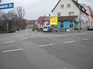 Knoten Weilimdorfer Strae, Gartenstrae und Kirchgartenstrae in Ditzingen