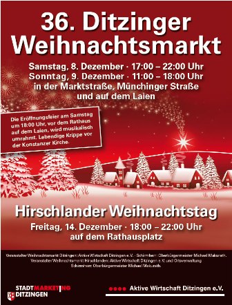 Ditzinger Weihnachtsmarkt Plakat 2012