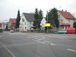 Knoten Weilimdorfer Straße, Gartenstraße und Kirchgartenstraße in Ditzingen